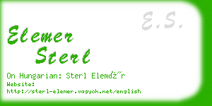 elemer sterl business card